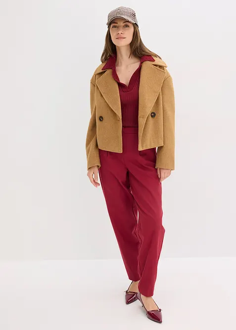 Stoffen broek in barrel fit, bonprix