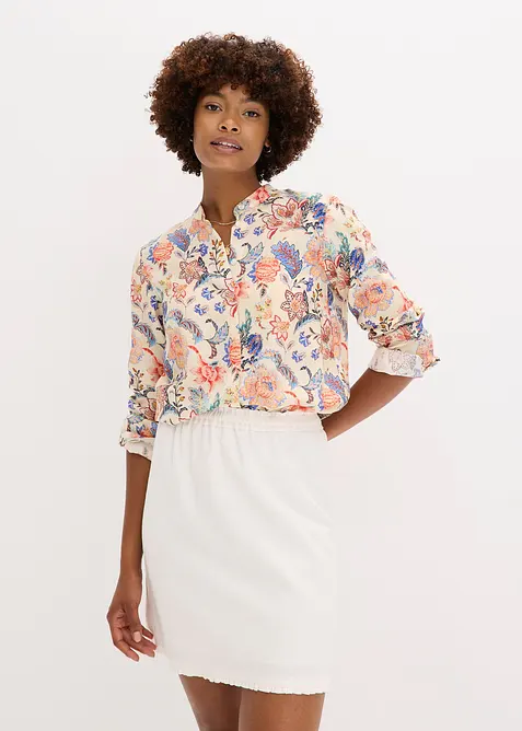 Blouse met een bloemmotief, bonprix