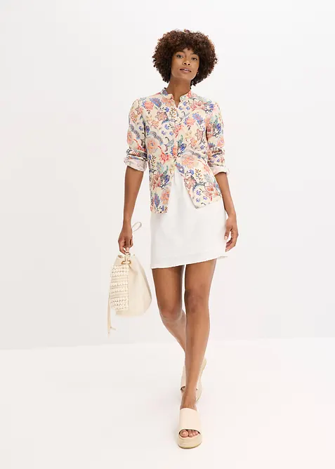 Blouse met een bloemmotief, bonprix