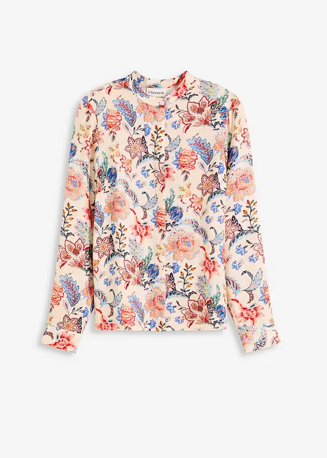 Blouse met een bloemmotief, bonprix