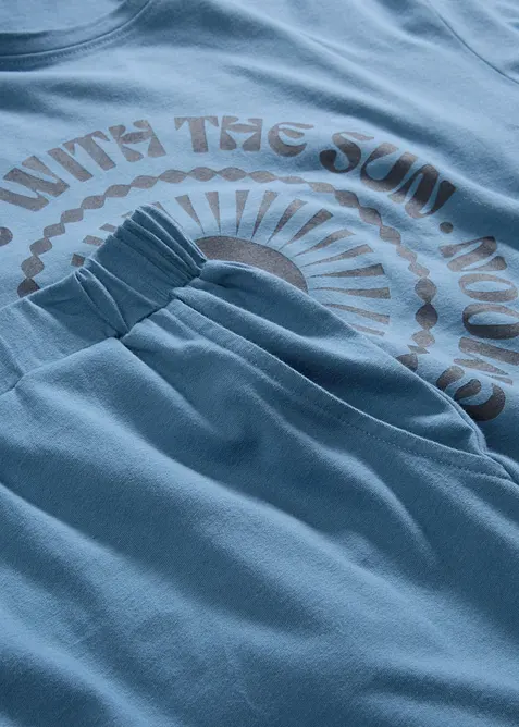 Shortama met lange mouwen van biologisch katoen, bonprix