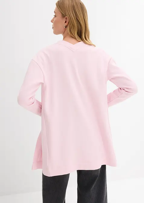 Lang sweatvest in een zachte katoenmix, bonprix