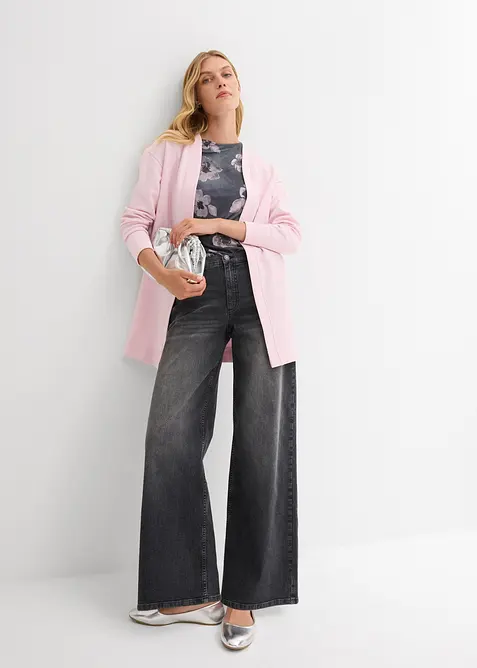 Lang sweatvest in een zachte katoenmix, bonprix