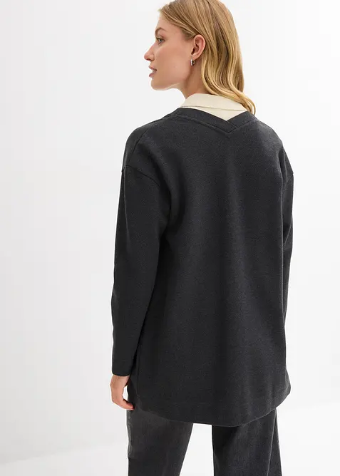 Lang sweatvest in een zachte katoenmix, bonprix