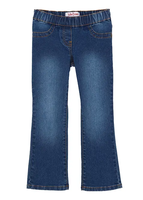 Mid waist bootcut jeans met comfy tailleband, bonprix