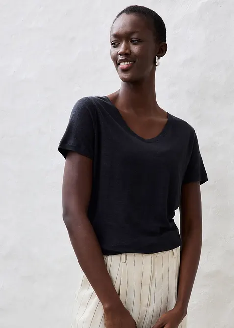 Linnen shirt, valt losjes, bonprix