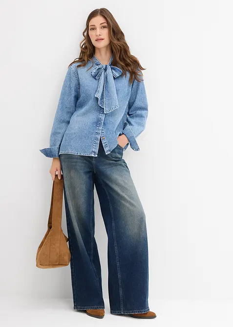 Spijkerblouse van puur katoen, bonprix