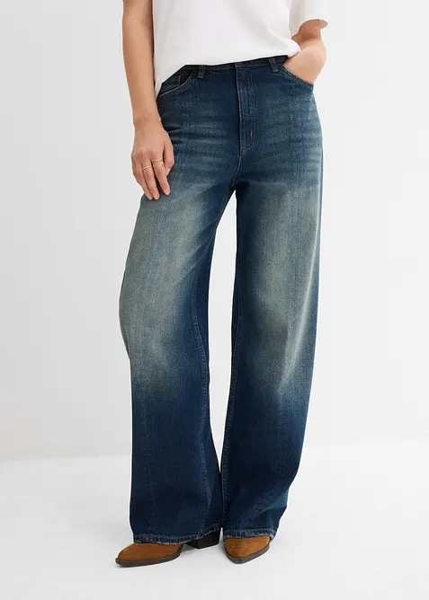 Straight jeans, high waist, low stretch, bonprix