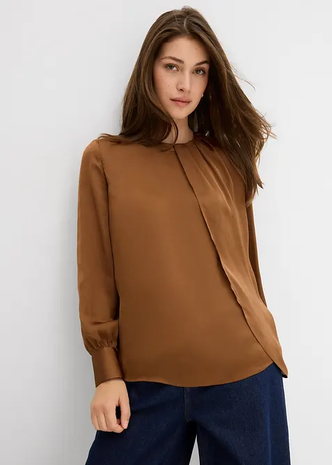 Blouse van elegant satijn, bonprix