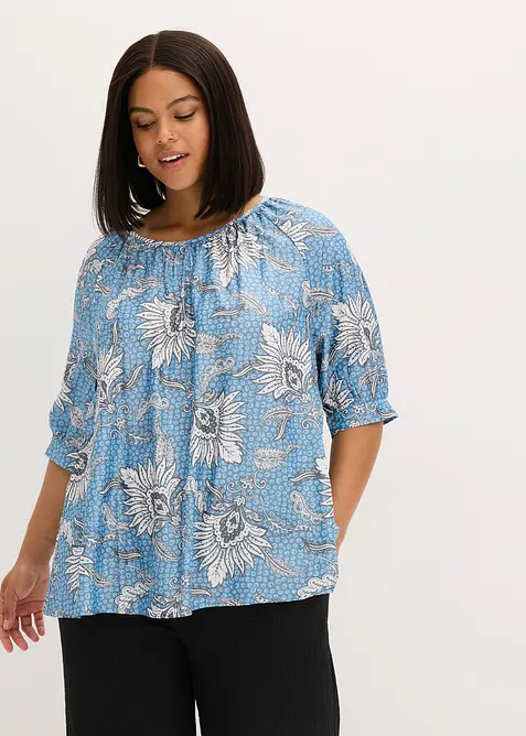 Blouse in een fijne viscosemix, bonprix