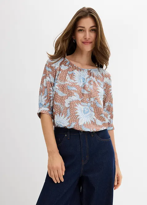 Blouse in een fijne viscosemix, bonprix