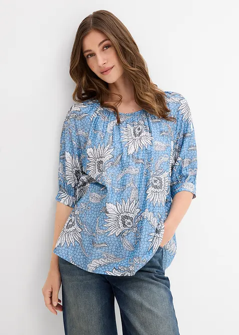Blouse in een fijne viscosemix, bonprix