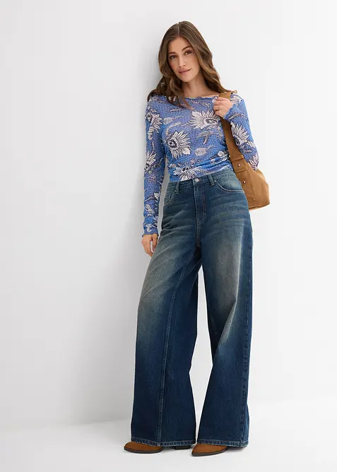 Longsleeve van fijne mesh, bonprix