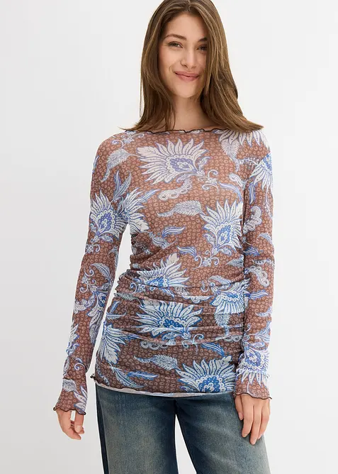 Longsleeve van fijne mesh, bonprix