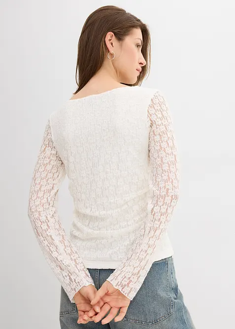 Longsleeve van kant, bonprix