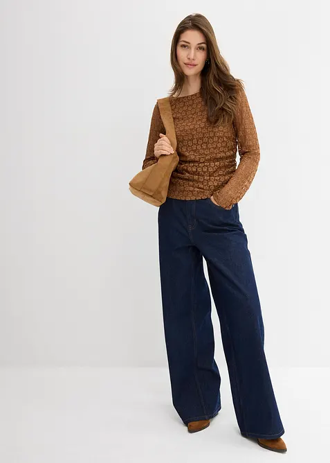 Longsleeve van kant, bonprix