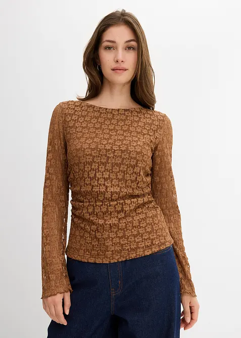 Longsleeve van kant, bonprix