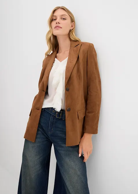 Blazer van imitatiesuède, bonprix