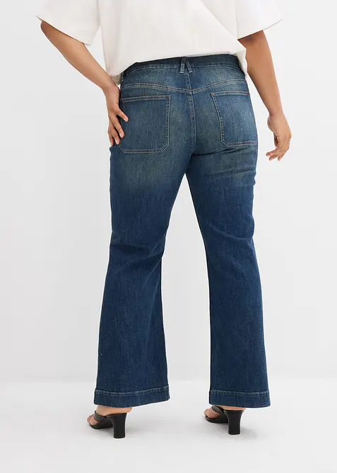 Flared jeans, mid waist, bonprix