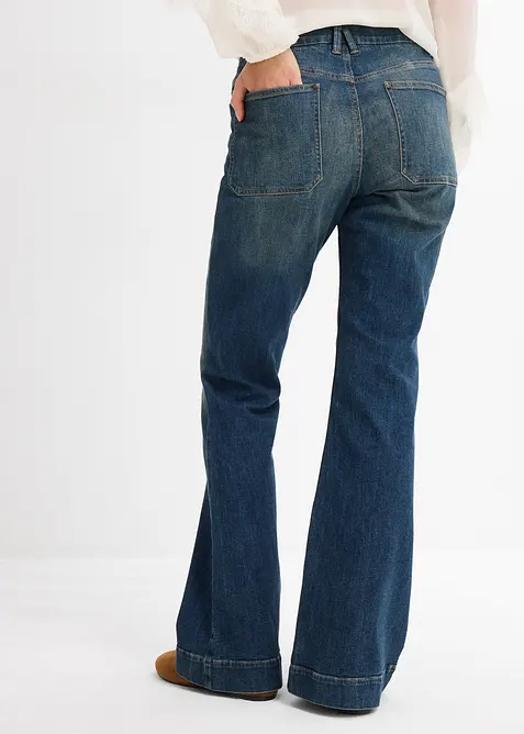 Flared jeans, mid waist, bonprix