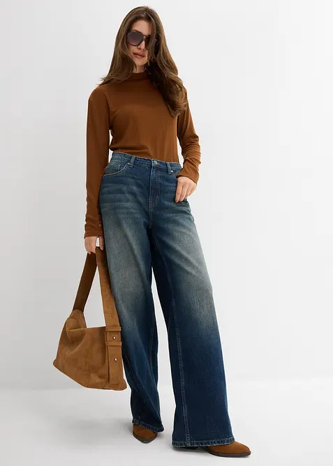 Wide leg jeans, high waist, bonprix