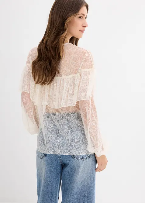 Kanten blouse, bonprix