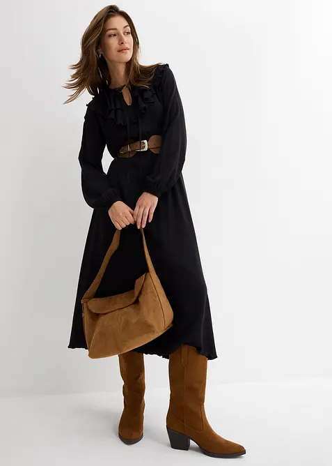 Maxi jurk van soepele viscose, bonprix