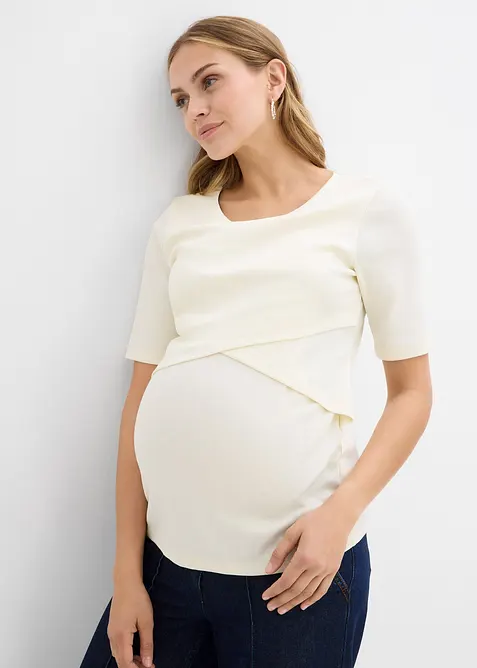 Voedings- en zwangerschapsshirt van puur biologisch katoen (set van 2), bonprix