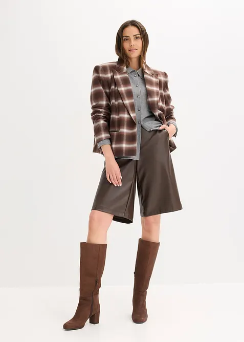 Fijngebreid vest in overhemd look, bonprix