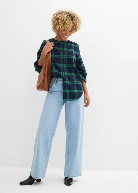 Flanellen blouse van puur katoen, bonprix