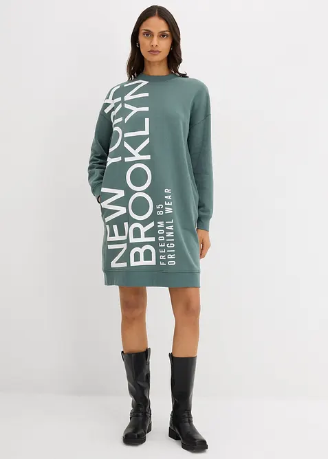Oversized sweatjurk van een zachte katoenmix, bonprix
