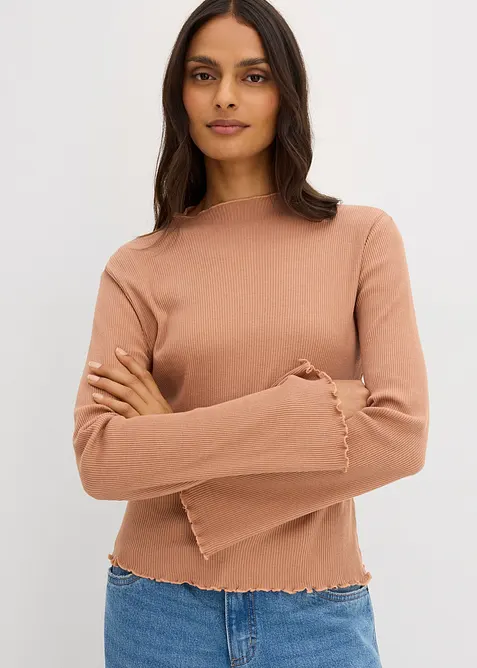 Geribd shirt van puur katoen, bonprix