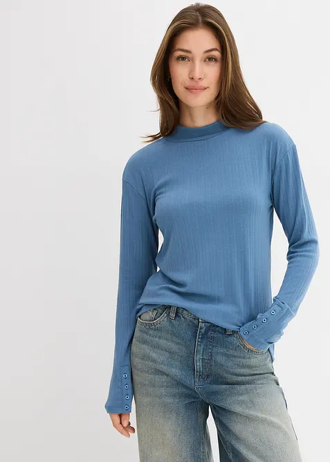 Longsleeve van geribd materiaal, bonprix