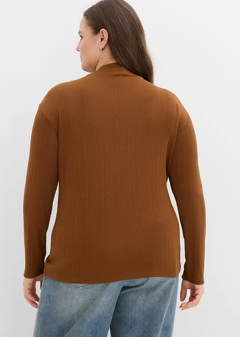 Longsleeve van geribd materiaal, bonprix