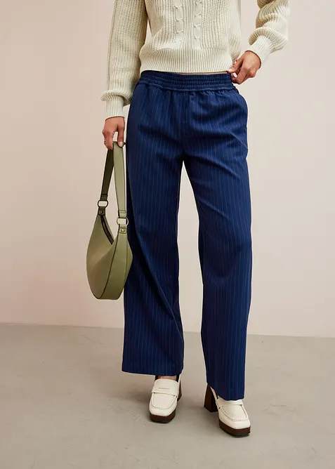 Palazzo broek in wollen look, bonprix