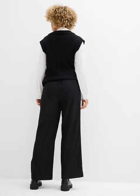 Palazzo broek in wollen look, bonprix