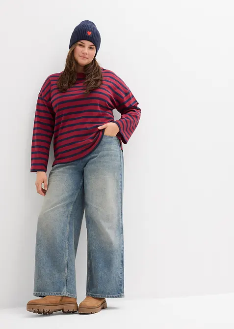 Gestreept shirt van puur biologisch katoen, bonprix