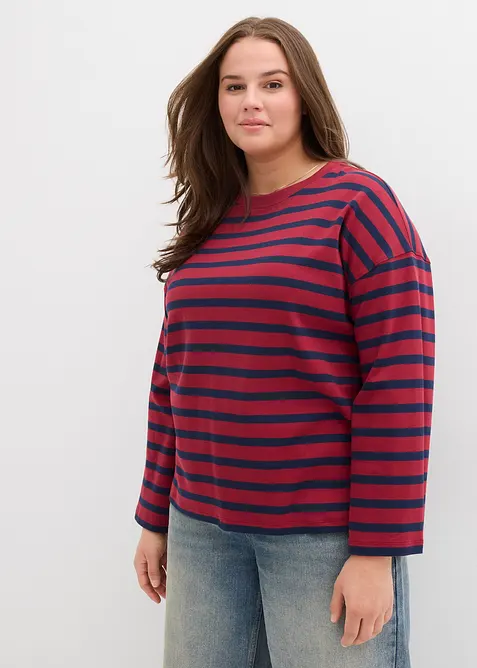 Gestreept shirt van puur biologisch katoen, bonprix