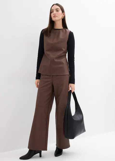 Imitatieleren broek, bonprix