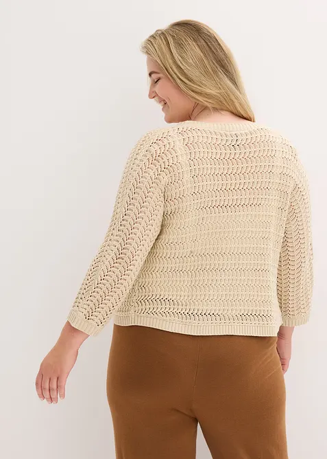 Bolero in gehaakte look, halflange mouw, bonprix