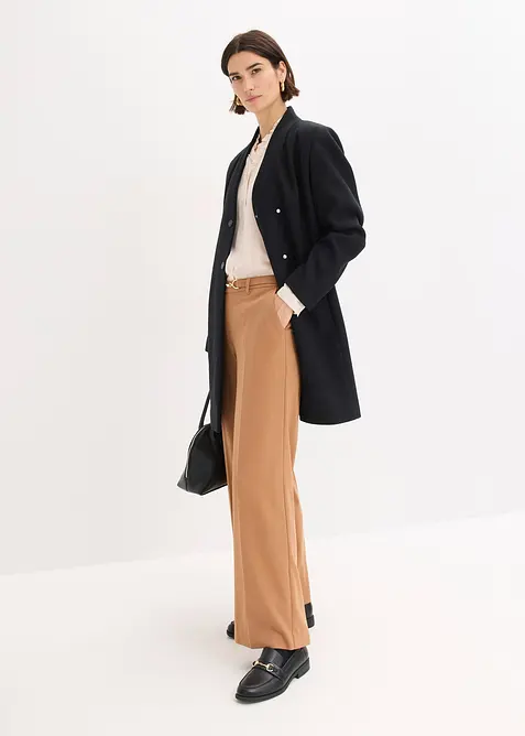 Korte coat in wollen look, bonprix