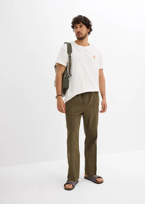 Classic fit instapbroek van licht katoen, straight, bonprix