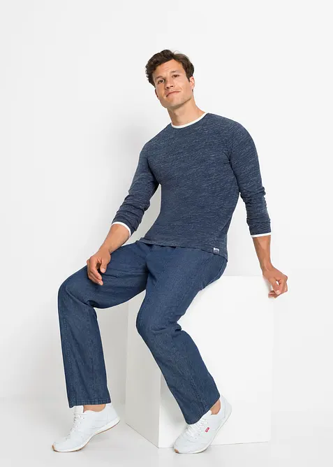 Classic fit instapbroek van licht katoen, straight, bonprix