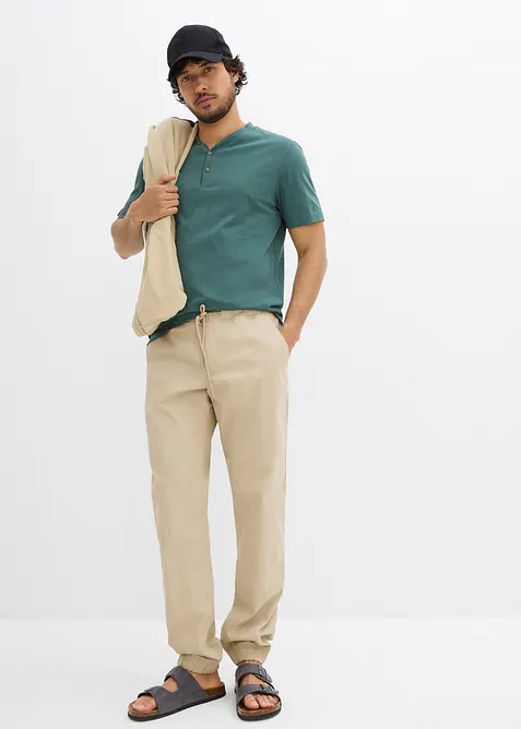 Relaxed fit chino stretch instapbroek, straight, bonprix