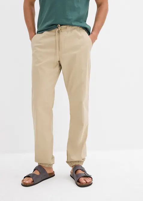 Relaxed fit chino stretch instapbroek, straight, bonprix