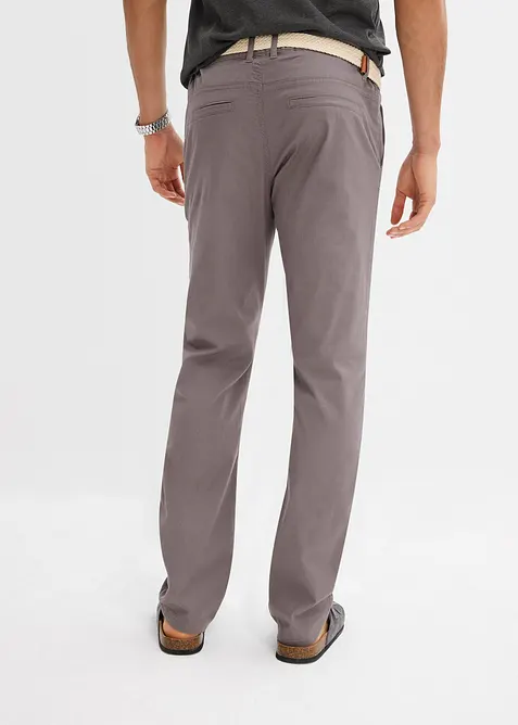 Regular fit chino met comfortband riem, straight, bonprix