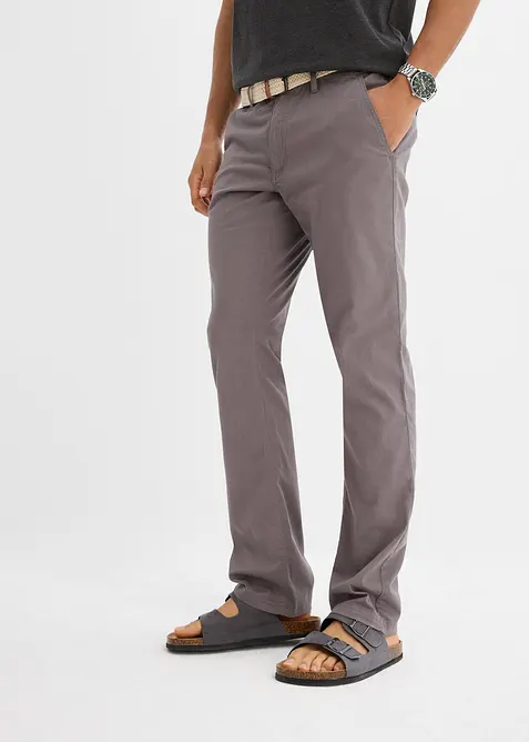 Regular fit chino met comfortband riem, straight, bonprix