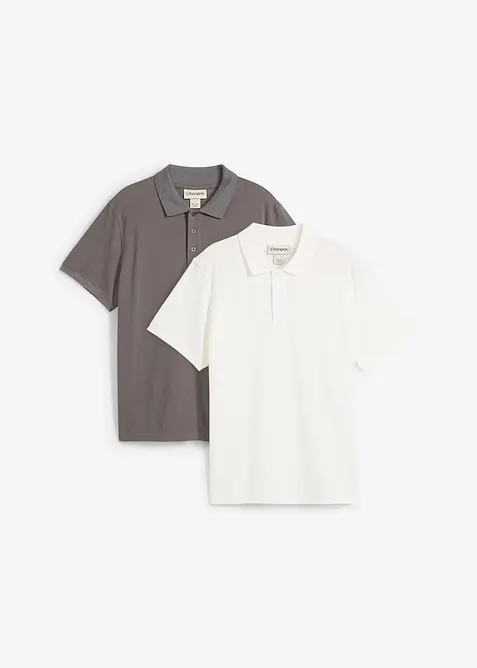 Poloshirt (set van 2) van puur katoen, bonprix