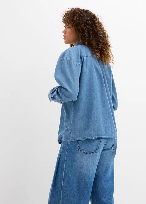 Oversized spijkerblouse van biologisch katoen, bonprix