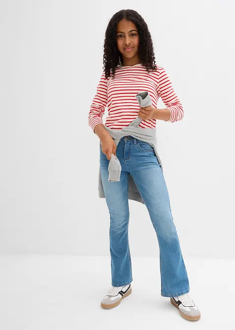 Flared jeans mid waist, bonprix